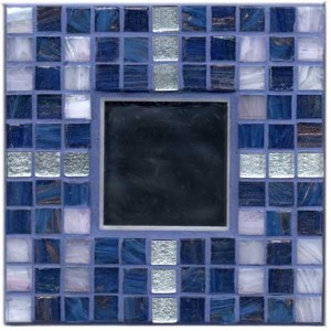 Silver Blue Mosaic Mirror Kit